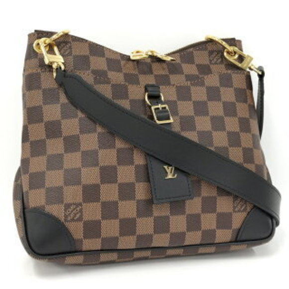 Louis Vuitton Odeon NM PM Damier Leather Shoulder Bag Ebene Brown - Picture 1 of 9
